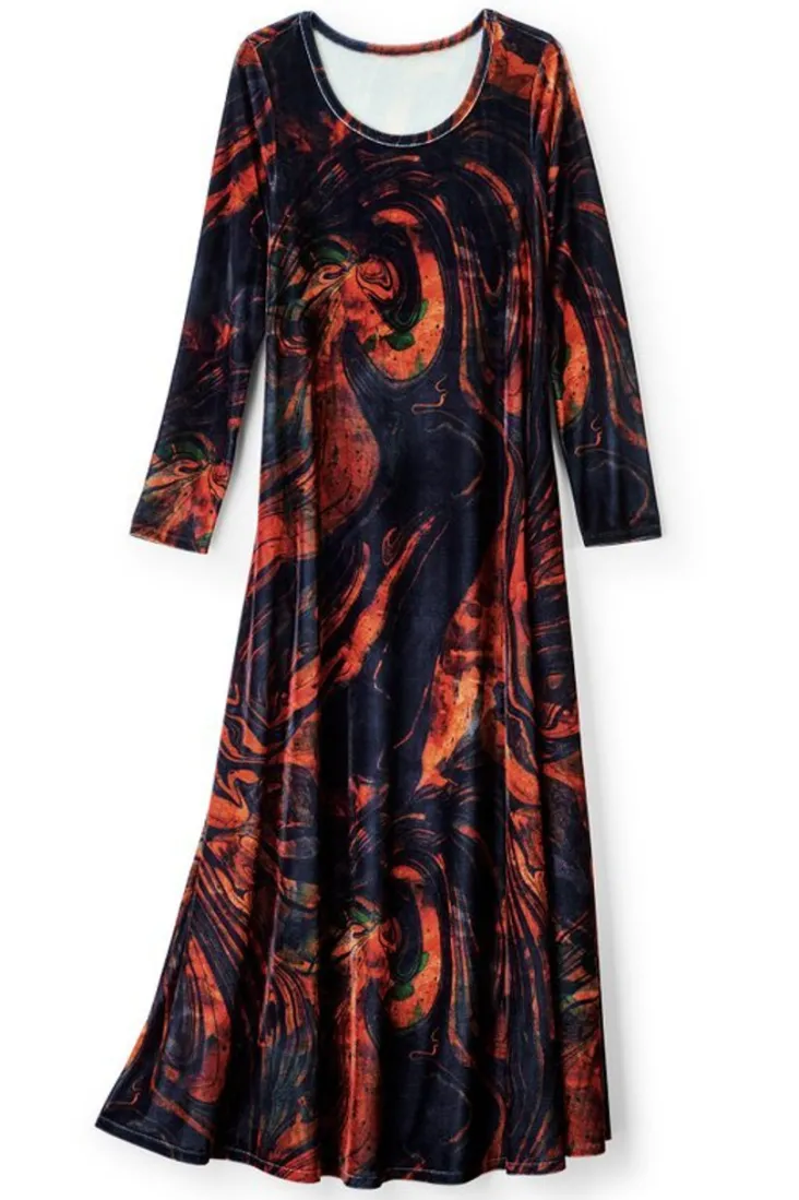 Outlet Soft Surroundings Santiago Stretch Velvet Dress