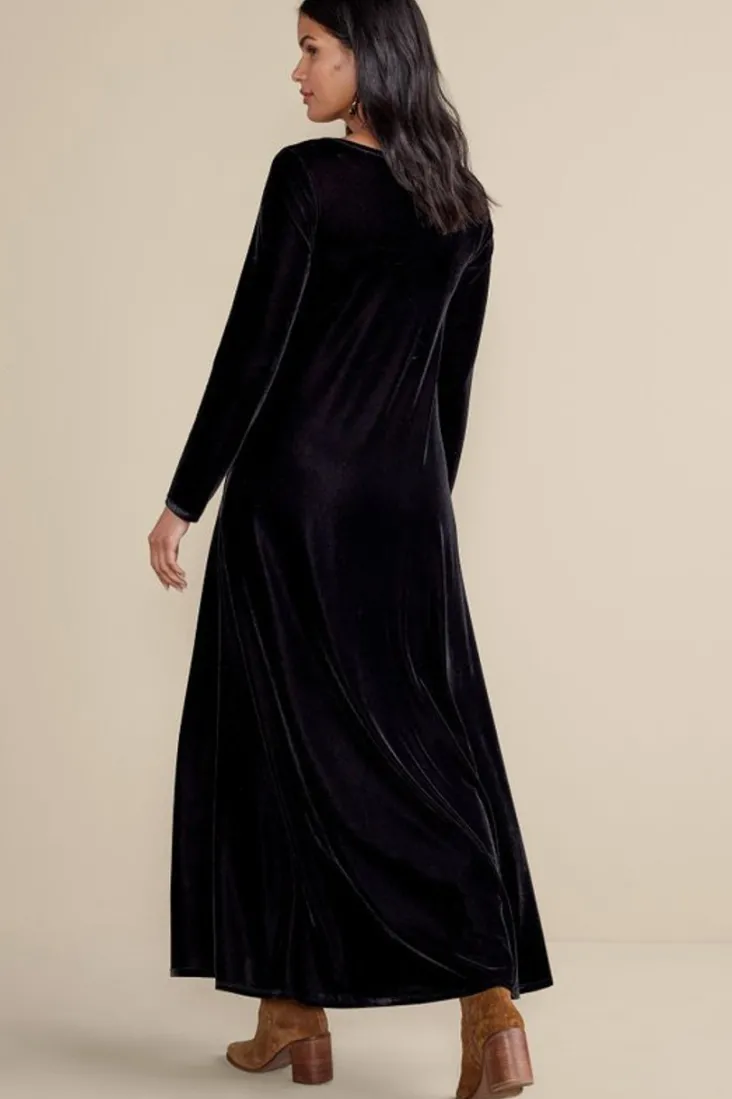 Outlet Soft Surroundings Santiago Stretch Velvet Dress