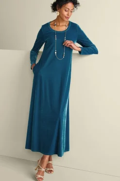 Outlet Soft Surroundings Santiago Stretch Velvet Dress