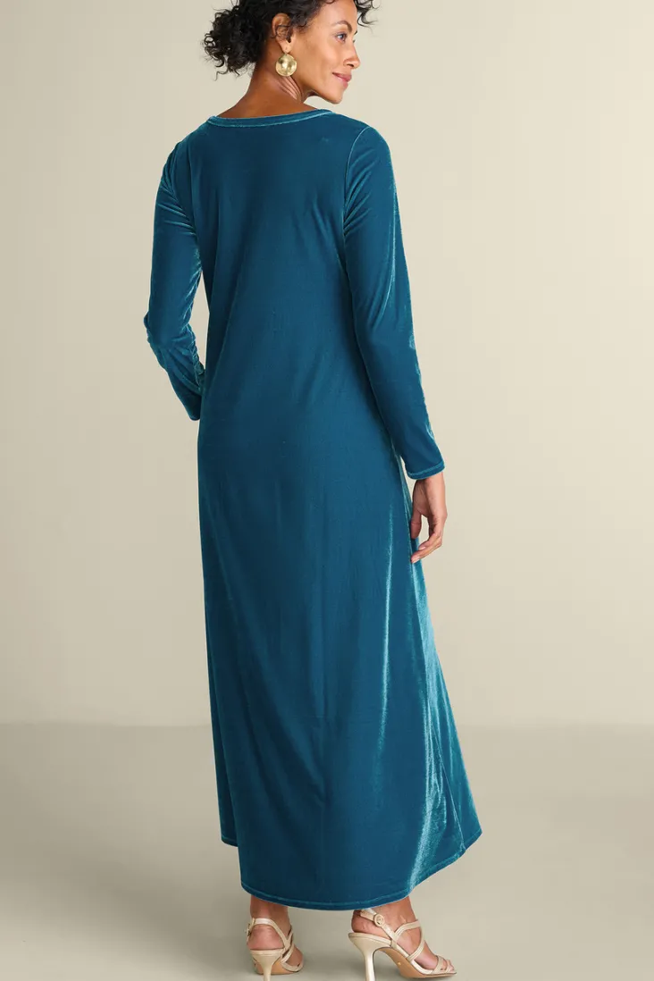 Outlet Soft Surroundings Santiago Stretch Velvet Dress