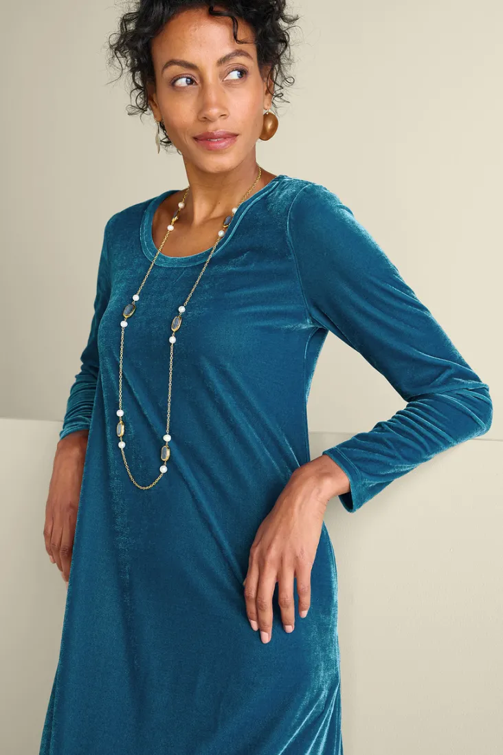 Outlet Soft Surroundings Santiago Stretch Velvet Dress