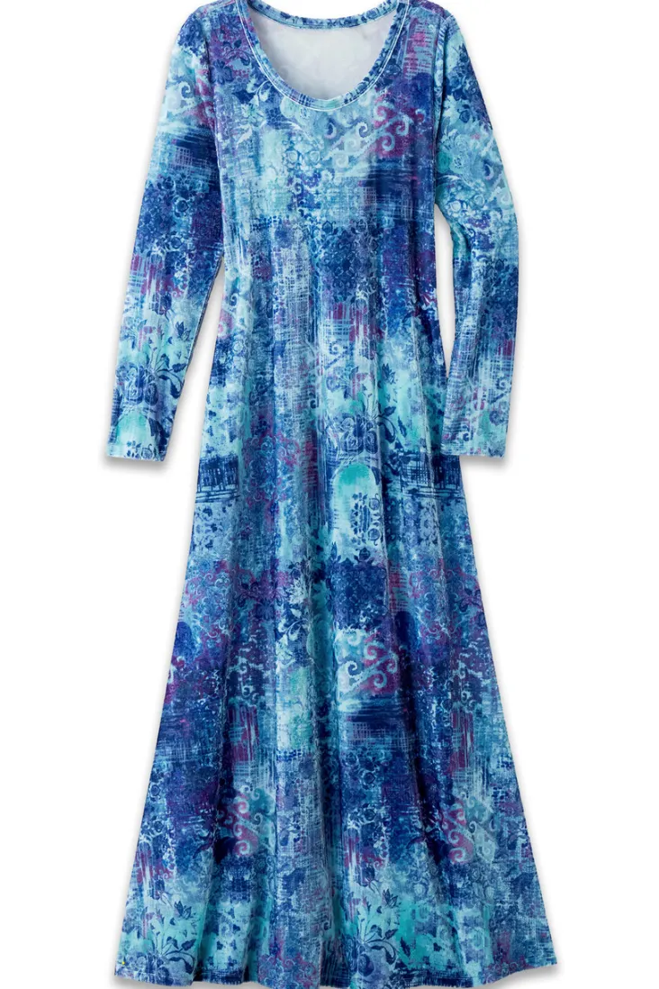 Outlet Soft Surroundings Santiago Stretch Velvet Dress