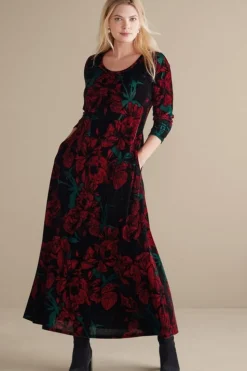 Outlet Soft Surroundings Santiago Stretch Velvet Dress