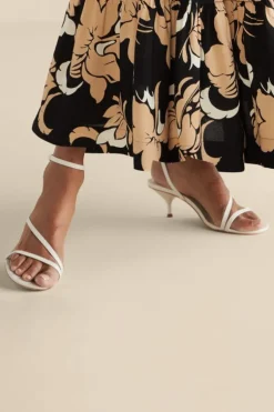 Sale Soft Surroundings Schutz Helene Kitten Heel Sandal Pearl