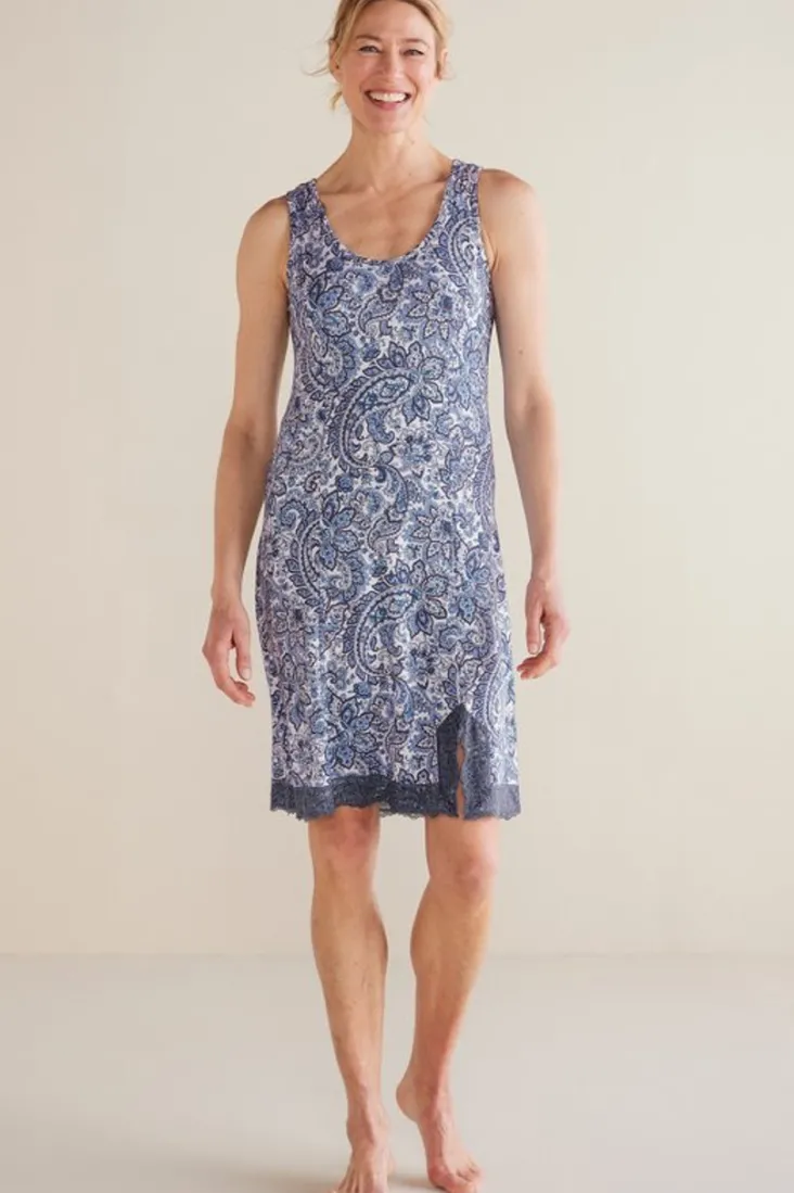 Hot Soft Surroundings Serenity Bamboo Shelf Bra Sleep Dress