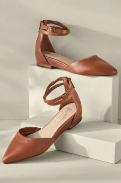 Clearance Soft Surroundings Seychelles What A Girl Wants Zip Flats Tan