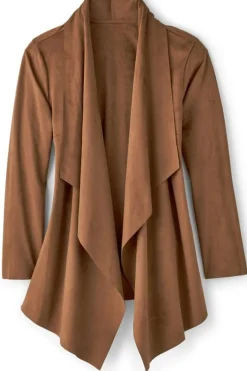 New Soft Surroundings Shape Drape Faux Suede Jacket