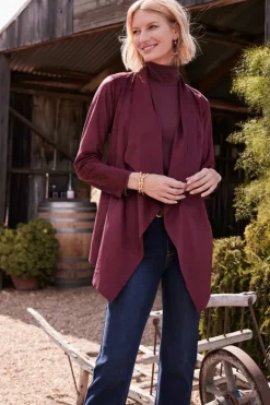 New Soft Surroundings Shape Drape Faux Suede Jacket