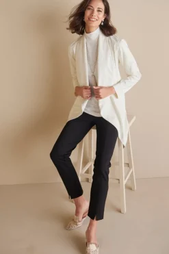 New Soft Surroundings Shape Drape Faux Suede Jacket