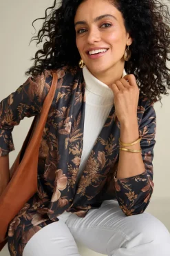 New Soft Surroundings Shape Drape Faux Suede Jacket