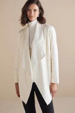 New Soft Surroundings Shape Drape Faux Suede Jacket