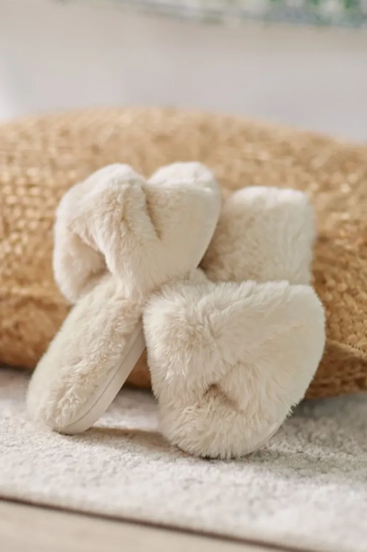 Outlet Soft Surroundings Shiraleah Stowe Slippers Ivory