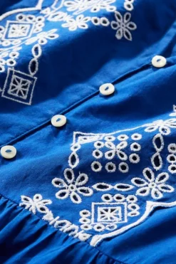 Discount Soft Surroundings Shona Embroidered Top SodaliteBlue