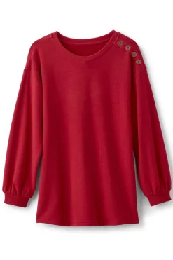 Clearance Soft Surroundings Siesta Soft Button Shoulder Tunic LipstickHeather