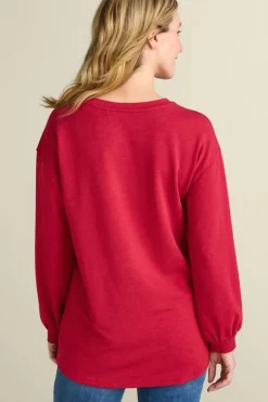 Clearance Soft Surroundings Siesta Soft Button Shoulder Tunic LipstickHeather