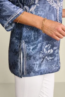 Online Soft Surroundings Silvia Embroidered Tunic BlueMulti