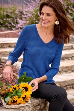 Hot Soft Surroundings Soft Essential Ribbed Linnie Sweater