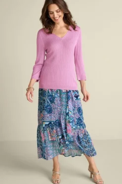 Hot Soft Surroundings Soft Essential Ribbed Linnie Sweater
