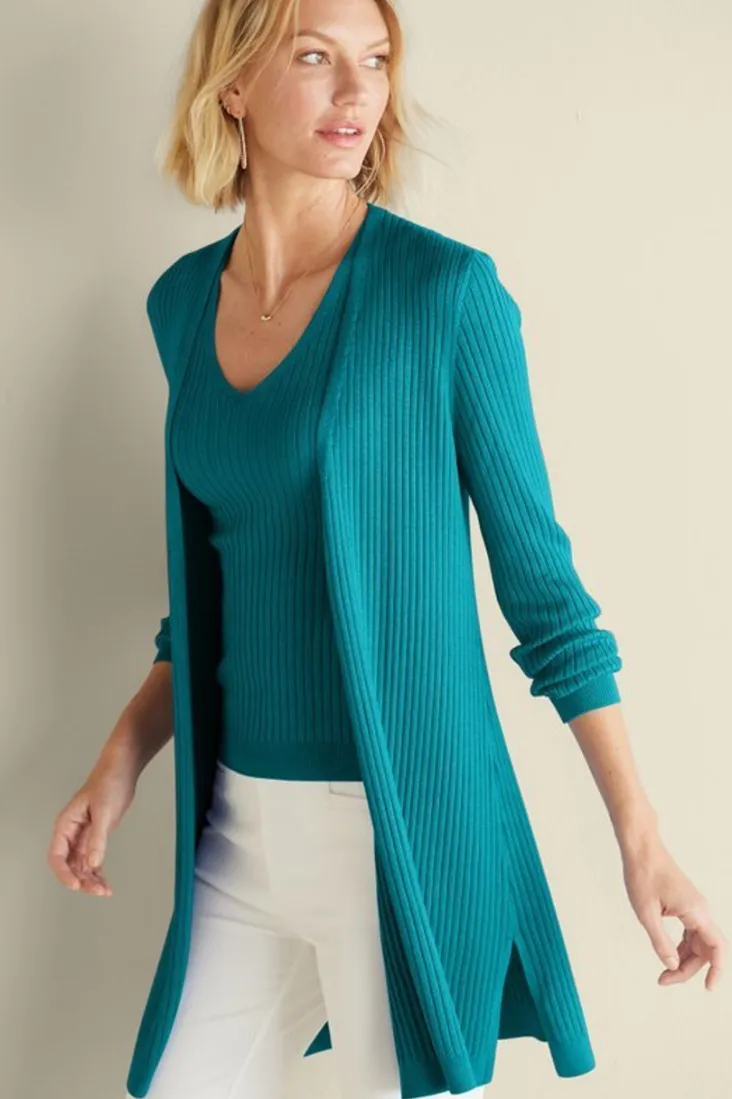 Best Soft Surroundings Soft Essential Ribbed Long Cardi