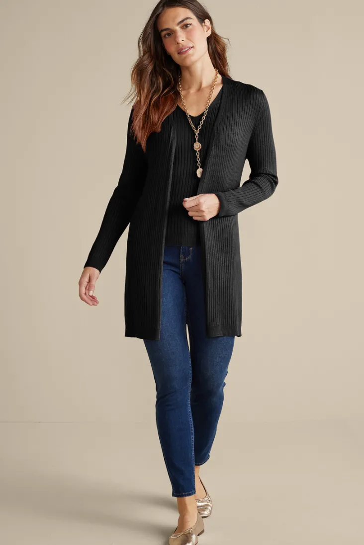 Best Soft Surroundings Soft Essential Ribbed Long Cardi