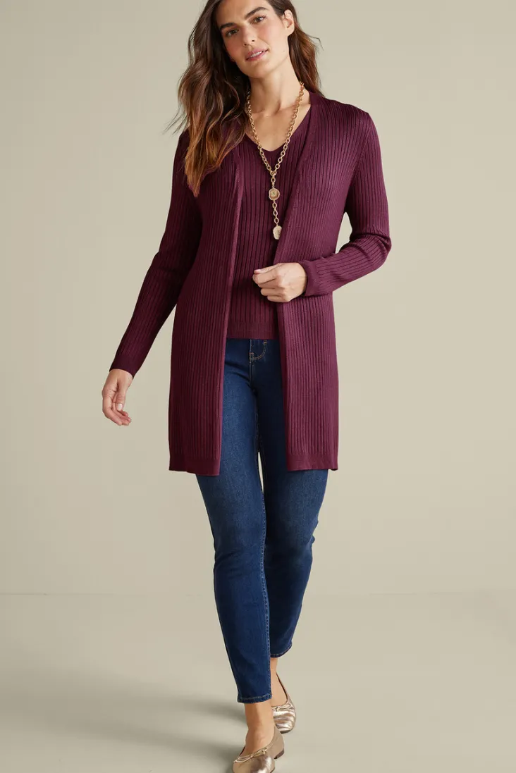 Best Soft Surroundings Soft Essential Ribbed Long Cardi