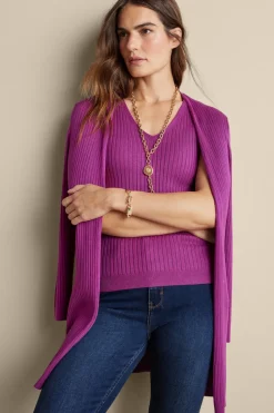 Best Soft Surroundings Soft Essential Ribbed Long Cardi