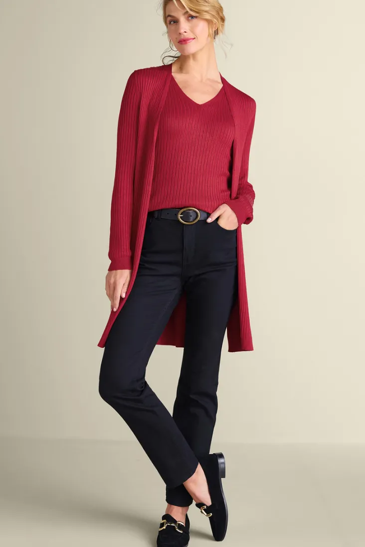 Best Soft Surroundings Soft Essential Ribbed Long Cardi