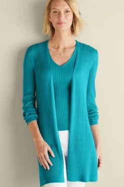 Best Soft Surroundings Soft Essential Ribbed Long Cardi