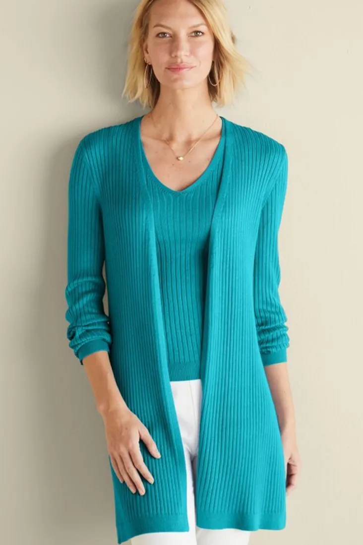 Best Soft Surroundings Soft Essential Ribbed Long Cardi