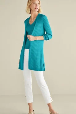 Best Soft Surroundings Soft Essential Ribbed Long Cardi