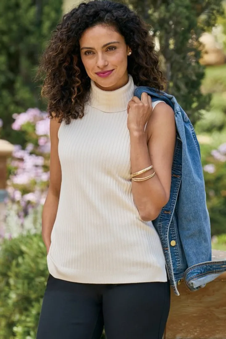 Online Soft Surroundings Soft Essential Ribbed Turtleneck Tank