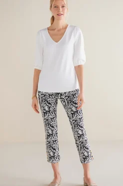 Hot Soft Surroundings Soft Essential Superla Slim Leg Crop Pants