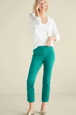 Hot Soft Surroundings Soft Essential Superla Slim Leg Crop Pants