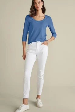 New Soft Surroundings Soft Essential Supima 3/4 Sleeve Tee I