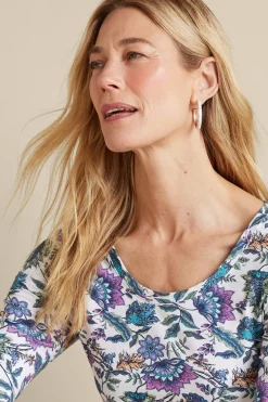 New Soft Surroundings Soft Essential Supima 3/4 Sleeve Tee I