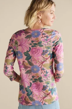 New Soft Surroundings Soft Essential Supima 3/4 Sleeve Tee I