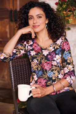 New Soft Surroundings Soft Essential Supima 3/4 Sleeve Tee I