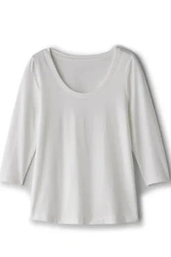 New Soft Surroundings Soft Essential Supima 3/4 Sleeve Tee I