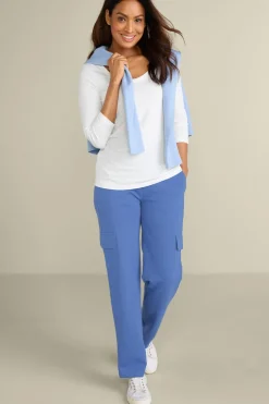 New Soft Surroundings Soft Essential Supima 3/4 Sleeve Tee I