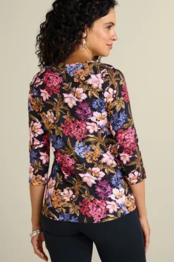 New Soft Surroundings Soft Essential Supima 3/4 Sleeve Tee I