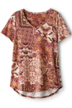 Discount Soft Surroundings Soft Essential Supima Isabel Short Sleeve Tunic