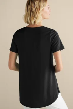 Discount Soft Surroundings Soft Essential Supima Isabel Short Sleeve Tunic