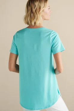 Discount Soft Surroundings Soft Essential Supima Isabel Short Sleeve Tunic