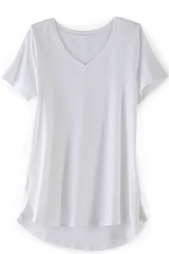 Discount Soft Surroundings Soft Essential Supima Isabel Short Sleeve Tunic