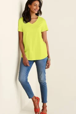 Discount Soft Surroundings Soft Essential Supima Isabel Short Sleeve Tunic