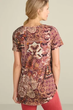 Discount Soft Surroundings Soft Essential Supima Isabel Short Sleeve Tunic