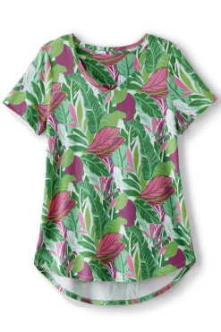 Discount Soft Surroundings Soft Essential Supima Isabel Short Sleeve Tunic