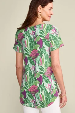 Discount Soft Surroundings Soft Essential Supima Isabel Short Sleeve Tunic