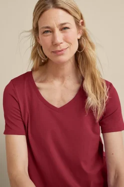 Discount Soft Surroundings Soft Essential Supima Isabel Short Sleeve Tunic