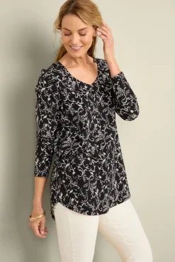 Discount Soft Surroundings Soft Essential Supima Isabel Long Sleeve Tunic